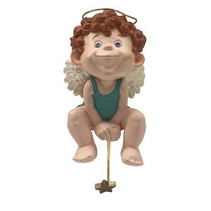 Vintage 1986 Hallmark Little Angel Christmas Stocking Hanger Holder